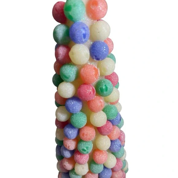 Vintage Gumdrop Candy Christmas Tree Light Up 8.75‎ Inch Colorful Tested Festive